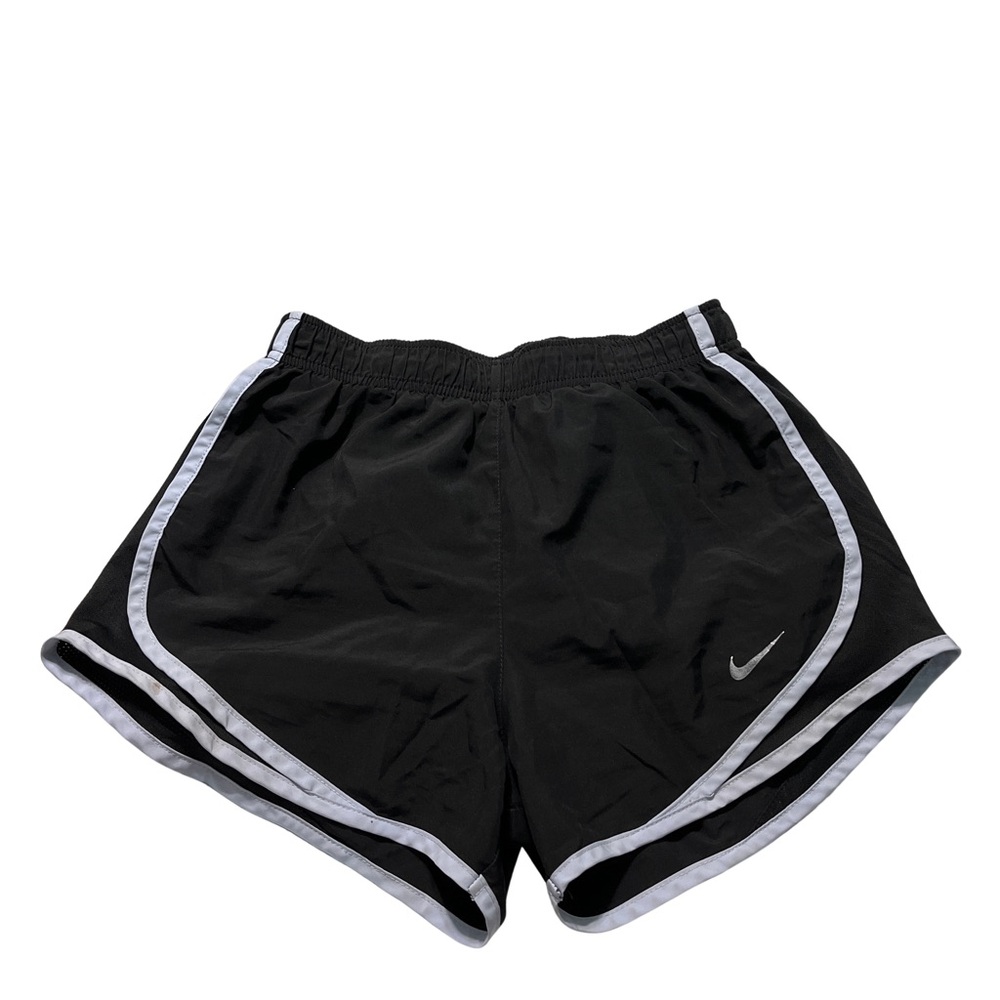 Nike Black Dry Fit Athletic Shorts with White Trim